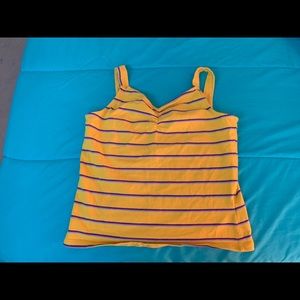 Striped printed tank top